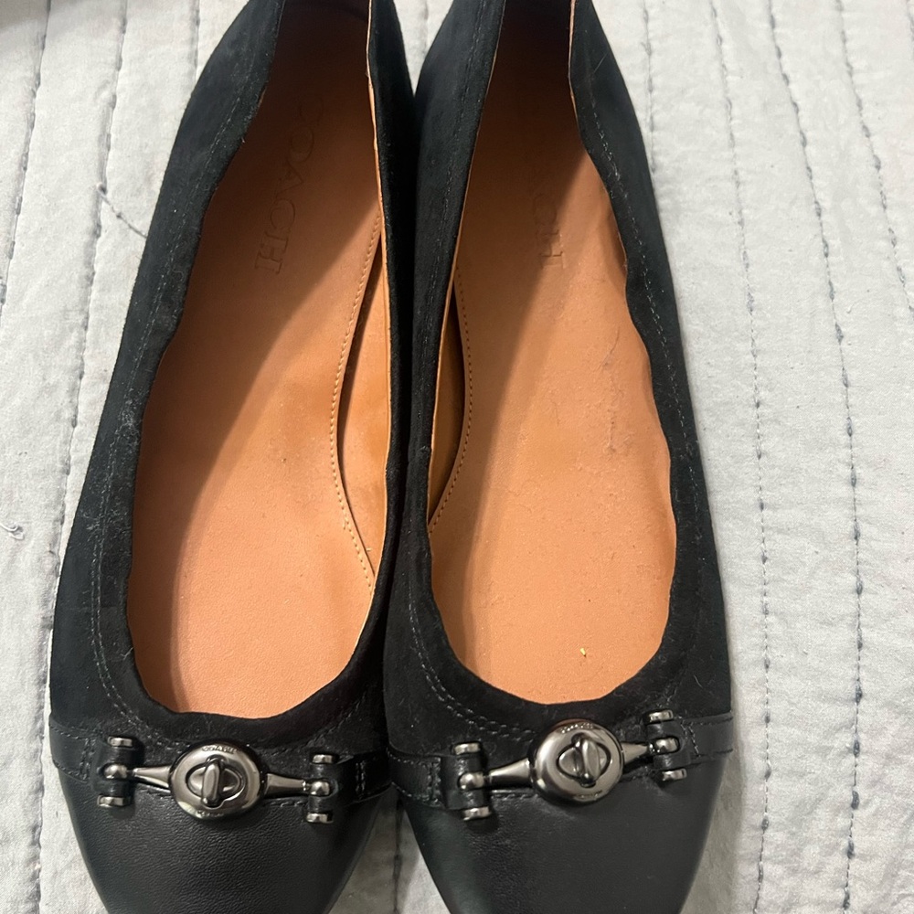 Coach Black Flats Timeless Style